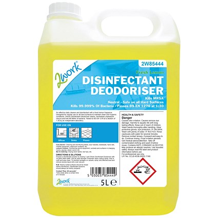 2Work Disinfectant Deodoriser, 5 Litres