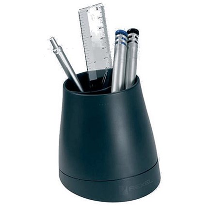 Rexel Agenda 2 Pen Pot, W97xD97xH108mm, Charcoal