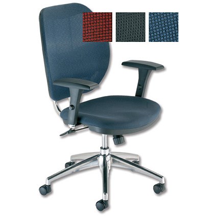 Adroit Lorraine Task Armchair Mesh High Back H560mm W500xD470xH420-490mm Blue
