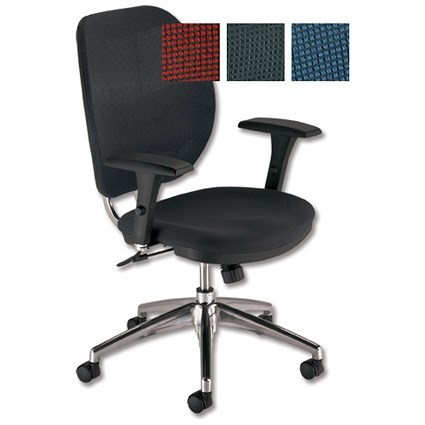 Adroit Lorraine Task Armchair Mesh High Back H560mm W500xD470xH420-490mm Black