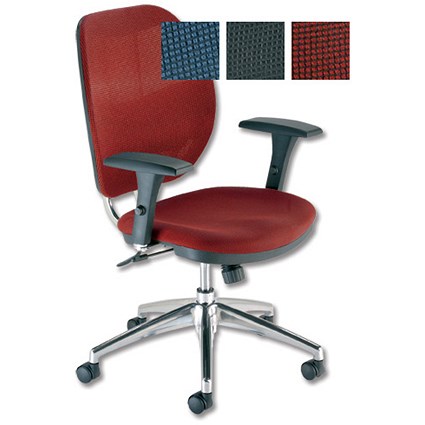 Adroit Lorraine Task Armchair Mesh High Back H560mm W500xD470xH420-490mm Red