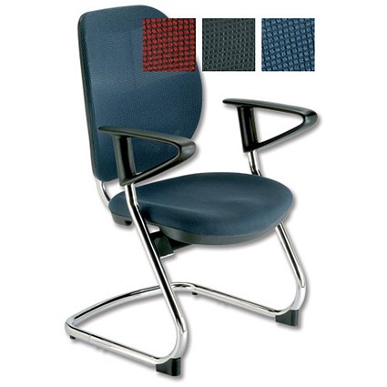 Adroit Lorraine Visitors Armchair Mesh Back H560mm W500xD470xH470mm Blue