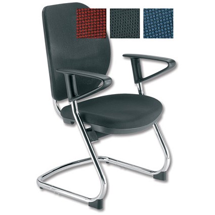 Adroit Lorraine Visitors Armchair Mesh Back H560mm W500xD470xH470mm Black
