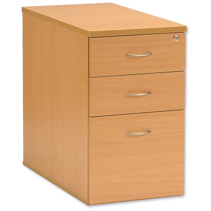 Influx Pedestal Desk-high Adjustable W420xD800xH720-735mm Beech