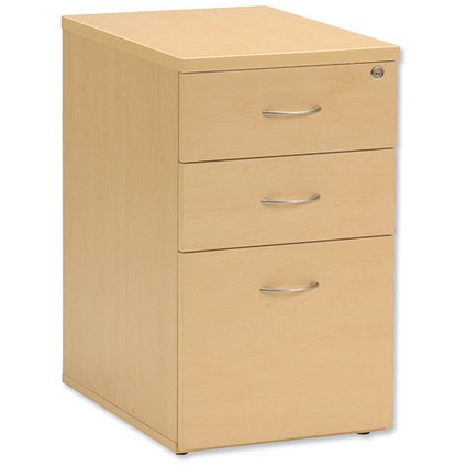 Influx Pedestal Desk-high Adjustable W420xD600xH720-735mm Maple