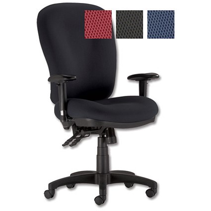 Influx Vitalize Executive Task Chair Asynchronous Back H680mm W570xD550xH420-490mm Black