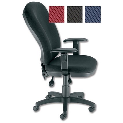 Influx Vitalize Deluxe Task Chair Asynchronous Back H640mm W520xD480xH460-560mm Black