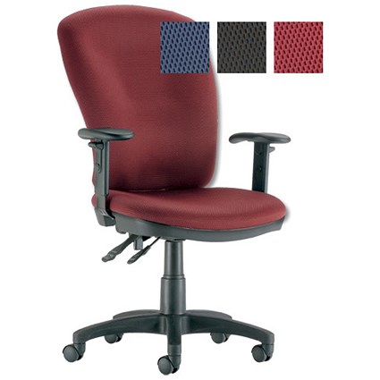 Influx Vitalize Deluxe Task Chair Asynchronous Back H640mm W520xD480xH460-560mm Claret