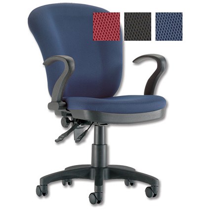 Influx Vitalize Plus Task Chair Permanent Contact High Back H530m W490xD470xH450-570mm Blue