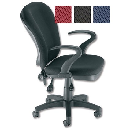 Influx Vitalize Plus Task Chair Permanent Contact High Back H530m W490xD470xH450-570mm Black