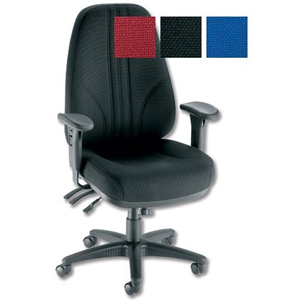 Trexus Plus Auckland Operator Chair Heavy-duty Back H650mm W515xD530xH480-580mm Black