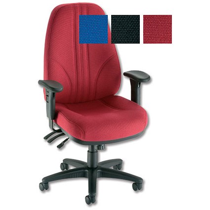 Trexus Plus Auckland Operator Chair Heavy-duty Back H650mm W515xD530xH480-580mm Claret