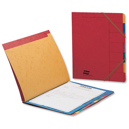 Europa Organiser File Pressboard Elasticated W270xH330mm 12-Part
