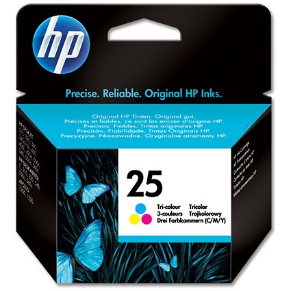 Hewlett Packard [HP] No. 25A Inkjet Cartridge Page Life 150pp 19.5ml Tri Colour Ref 51625AE