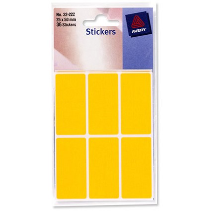 Avery Packets of Labels 50x25mm Fluorescent Orange Ref 32-222 [10x36 Labels]