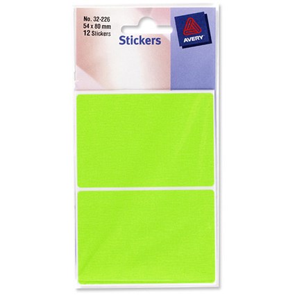 Avery Packets of Labels 80x54mm Fluorescent Green Ref 32-226 [10x12 Labels]