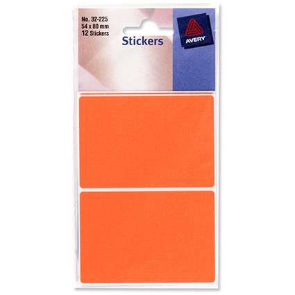 Avery Packets of Labels 80x54mm Fluorescent Red Ref 32-225 [10x12 Labels]
