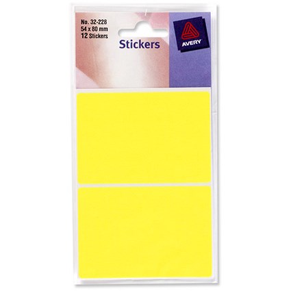 Avery Packets of Labels 80x54mm Fluorescent Yellow Ref 32-228 [10x12 Labels]
