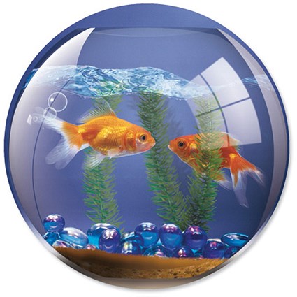 Fellowes Brite Mousepad Mat Hard Plastic for Accurate Tracking Fish Bowl