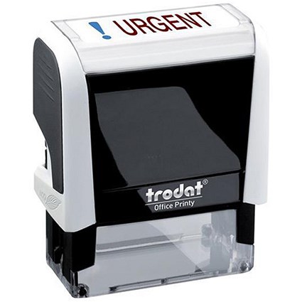 Trodat Office Printy Self-inking Stamp / "Urgent" / Reinkable / Red & Blue