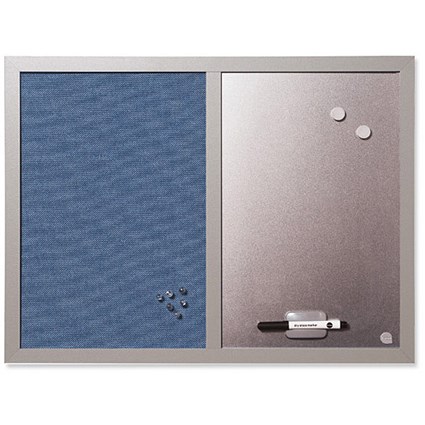 BiSilque Combination Notice & Magnetic Board / W600xH450mm / Bluebell