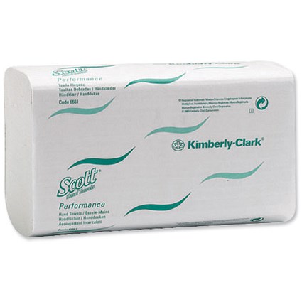Scott Performance Hand Towels Single Ply Approx 180 Towels 217x318mm Ref 6661 [Pack 15]