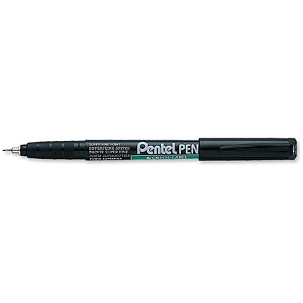 Pentel Permanent Marker Xylene/Toluene-free Superfine 0.4mm Line Black [Pack 12]