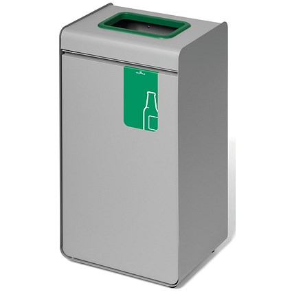 Durable Durasort Glass Recycables Collector, 55 Litres, Grey/Green