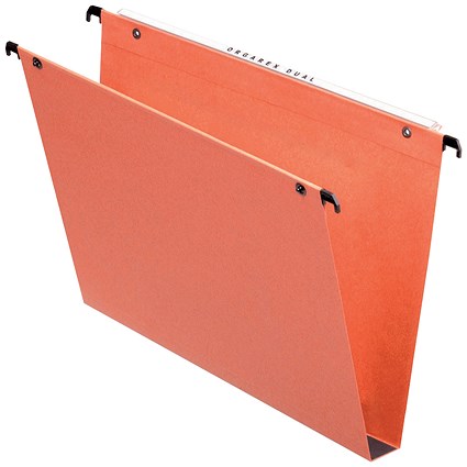 Esselte Orgarex Suspension File, Square Base, 30mm Capacity, A4, Orange, Pack of 25