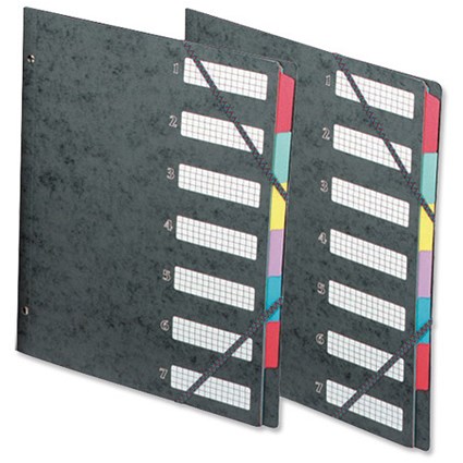 Elba Organiser File 7-Part Indexing Pressboard A4 Grey