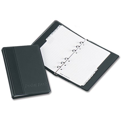 Concord Pocket Telephone Index Book CD3 Binder with A-Z Index and 20 Sheets 152x89mm Black