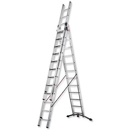 Combi Ladder / 3 Section / Capacity 150kg / Rungs 3x12 / H9.25m