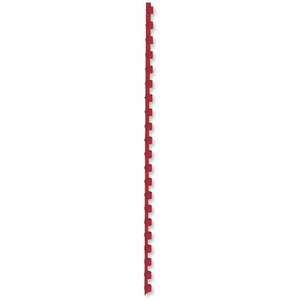 5 Star Binding Combs, 21 Ring, 6mm, Red, Pack of 100