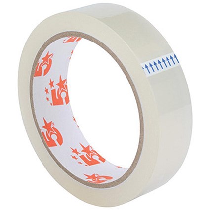 5 Star Large Clear Tape Rolls / 25mm x 66m