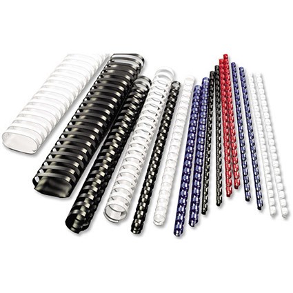 GBC Binding Combs Plastic 21 Ring 225 Sheets A4 25mm Red [Pack 50]