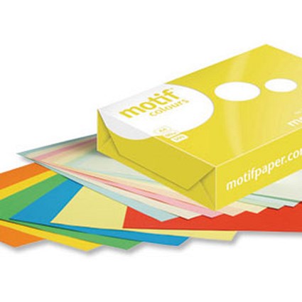 Motif Colours Paper Premium Coloured Ream-Wrapped 80gsm A4 Yellow [500 Sheets]