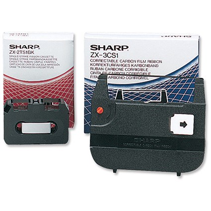 Sharp Ribbon Cassette Single Strike Film Black [for Fontwriter Series] Ref ZX2TS1BK [Pack 2]