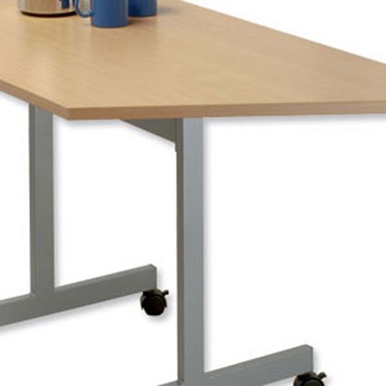 Sonix Table Folding-top Mobile Trapezoidal 25mm Top W1600xD800xH735mm Oak