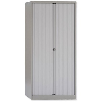 Bisley Tall Steel Tambour Cupboard - Grey