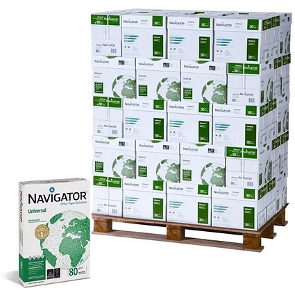 Navigator A4 Universal Paper, White, 80gsm, Pallet (64 Boxes)
