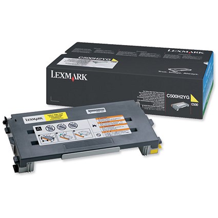 Lexmark Laser Toner Cartridge Page Life 3000pp Yellow Ref C500H2YG