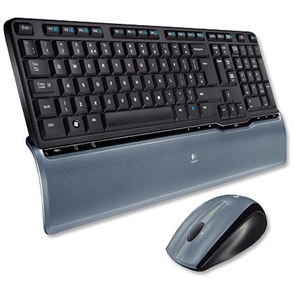 Logitech S520 Cordless Laser Desktop Programmable Keyboard with Optical Mouse