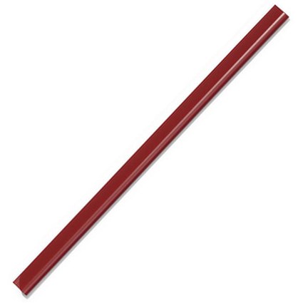 Durable Spinebar, 6mm, Up to 60 A4 Sheets, Red, Pack of 50