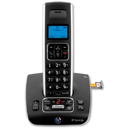 BT Synergy 5500 Telephone Cordless SIM-compatible 250-Entry Phonebook 3-Way 12min Record Ref 041399