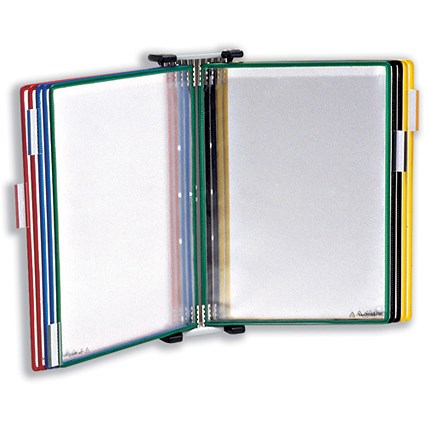 Tarifold Technic Wall Display Unit with 5 Clip-on Index Tabs and 10 Pockets A4 Assorted A4