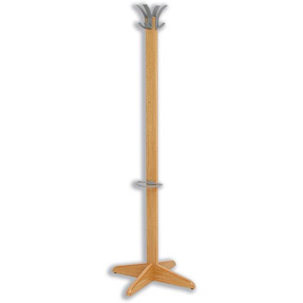 Acorn Laser Hat And Coat Stand - Oak