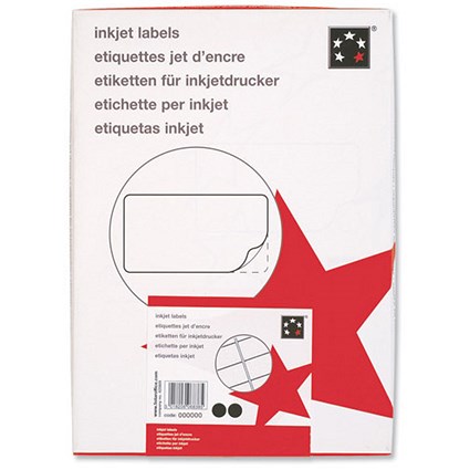5 Star Addressing Labels Inkjet 8 per Sheet 99.1x67.7mm White [320 Labels]