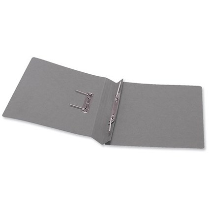 5 Star Transfer Spring File 285gsm 38mm Foolscap Grey [Pack 50]