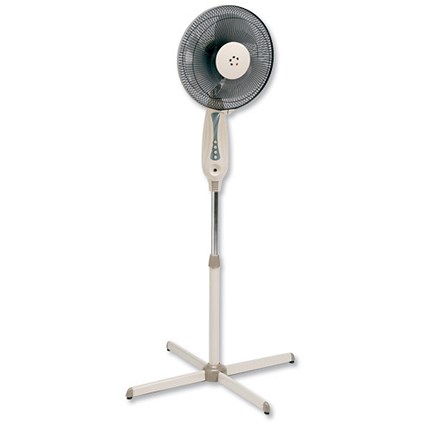 5 Star Pedestal Fan Floor-standing Tilt and Lock 48.5Db 3-Speed H1180-1370mm Dia.305mm