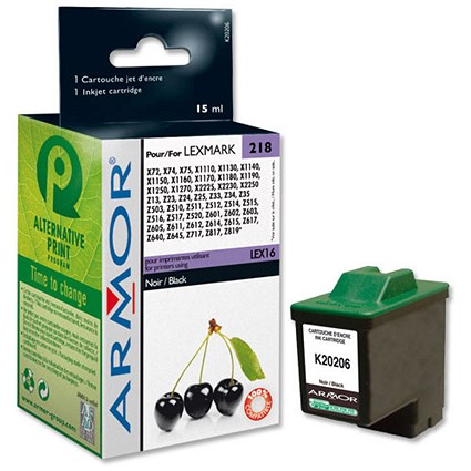 Armor Compatible Inkjet Cartridge Black [Lexmark 10N0016E No.16 Equivalent] Ref K20206